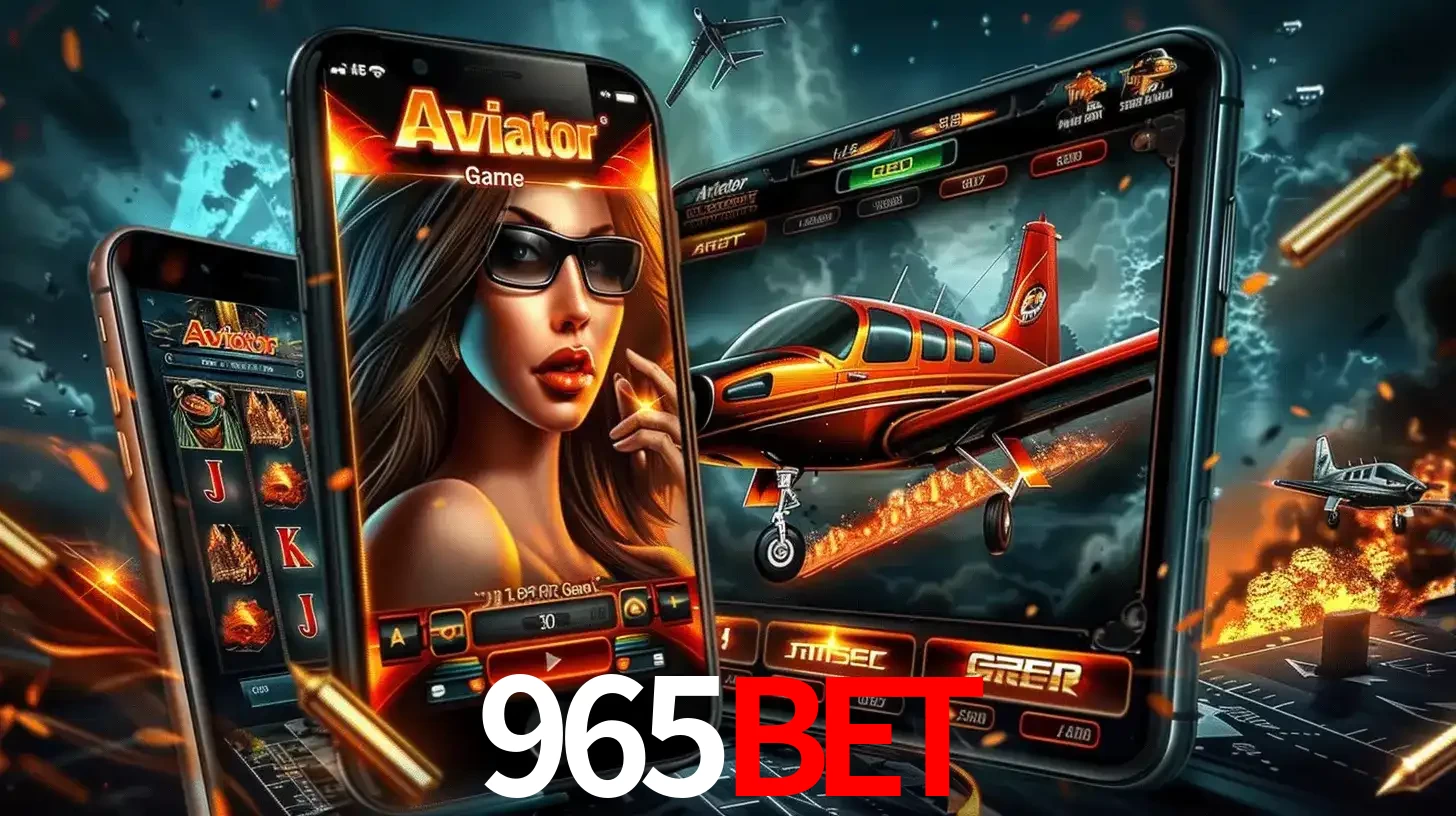 O popular jogo de apostas Aviator exibido em vários celulares e tablets, mostrando a interface emocionante e a ação de voo disponíveis para jogar agora no 965bet.